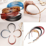 Flexible Toothed Hair Band Headband Women Hair Styling Accessories Coffee