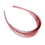 Flexible Toothed Hair Band Headband Women Hair Styling Accessories Red