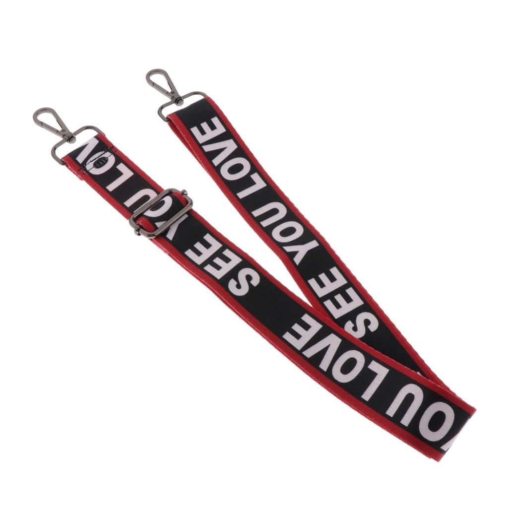 SEE YOU Adjustable Handbag Purse Strap Nylon Replacement Strap Black Buckle
