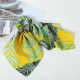 Max Fashion Hair Scrunchies Hairband Women Elastic Ponytail Holder Yellow