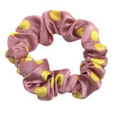 Max Fashion Dot Hair Scrunchies Hairband Women Elastic Ponytail Holder Pink
