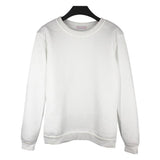 Autumn Solid Round Neck Long Sleeve Fleece Sweatshirts Unisex Loose Top 4XL