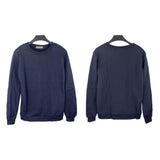 Max Fashion Long Sleeve Crewneck Sweatshirt Unisex Pullover Hoodie Dark Blue XL