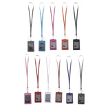 Max Vertical PU Leather ID Card Badge Holder Card Sleeve with Lanyard Black 1