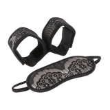 Maxbell Lace Blindfold Eye Cover Role Play Adults Nightwear Game Handcuff + Eye Mask