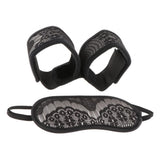 Maxbell Lace Blindfold Eye Cover Role Play Adults Nightwear Game Handcuff + Eye Mask