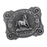 Maxbell Men's Classic Retro Style Carved Horse Cowboy Western Belt Buckle Accessory