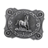 Maxbell Men's Classic Retro Style Carved Horse Cowboy Western Belt Buckle Accessory