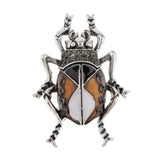 Max Elegant Insect Brooches Enamel Bug Lapel Pin Badge Fashion Jewelry Brown S