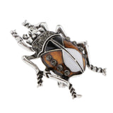 Max Elegant Insect Brooches Enamel Bug Lapel Pin Badge Fashion Jewelry Brown S