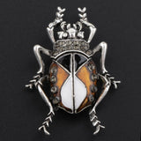 Max Elegant Insect Brooches Enamel Bug Lapel Pin Badge Fashion Jewelry Brown S