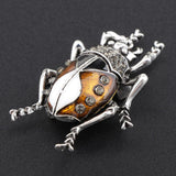 Max Elegant Insect Brooches Enamel Bug Lapel Pin Badge Fashion Jewelry Brown S