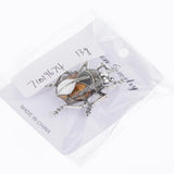 Max Elegant Insect Brooches Enamel Bug Lapel Pin Badge Fashion Jewelry Brown S