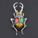 Max Elegant Insect Brooches Enamel Bug Lapel Pin Badge Fashion Jewelry Yellow L