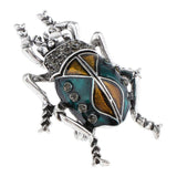 Max Elegant Insect Brooches Enamel Bug Lapel Pin Badge Fashion Jewelry Blue S