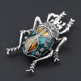 Max Elegant Insect Brooches Enamel Bug Lapel Pin Badge Fashion Jewelry Blue S