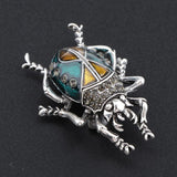 Max Elegant Insect Brooches Enamel Bug Lapel Pin Badge Fashion Jewelry Blue S