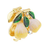 Max Korean Style Sweet Fruit Hair Claw Crystal Hair Clip Pear Yellow
