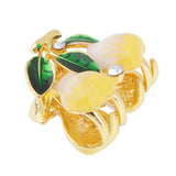 Max Korean Style Sweet Fruit Hair Claw Crystal Hair Clip Pear Yellow