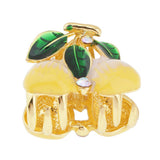 Max Korean Style Sweet Fruit Hair Claw Crystal Hair Clip Pear Yellow