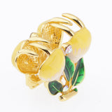 Max Korean Style Sweet Fruit Hair Claw Crystal Hair Clip Pear Yellow