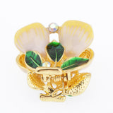 Max Korean Style Sweet Fruit Hair Claw Crystal Hair Clip Pear Yellow
