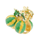 Max Korean Style Sweet Fruit Hair Claw Crystal Hair Clip Watermelon Yellow