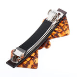 Max Spring Barrette Resin Geometric Hair Grip Clip Women Hair Jewelry Brown