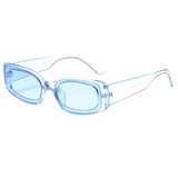 Square Frame Sunglasses Trendy Stylish Designer Shades for Unisex Light Blue