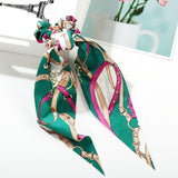 Max Silk Elastic Hair Bands Ponytail Holder Scrunchy Ties Acces blackish green