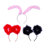 Max Dog Puppy Ears Hair Band Party Dress Up Headwear Nightclubs Costume Pink