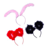 Max Dog Puppy Ears Hair Band Party Dress Up Headwear Nightclubs Costume Pink