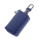 Leather Key Fob Protector with Hooks Car Key Purse Keychain electric blue