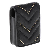 Lipstick Case w/ Mirror Cute Portable Makeup Bag Cosmetic Pouch Black