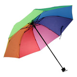 Max Rainbow Windproof Anti-UV Automatic Umbrella 3 Fold Unisex for 1-2 Person