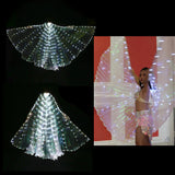 Adults LED Wings Glow Light Up Belly Dance Costume with Sticks Performance