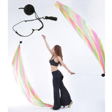Max 2Pcs Veil Poi Streamer Thrown Balls Fairy Belly Dance Party Show Accessory