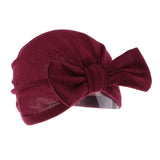 Max Toddler Warm Cap Hat Beanie Turban Head Wrap Caps for Kids Girl Wine Red