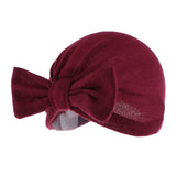 Max Toddler Warm Cap Hat Beanie Turban Head Wrap Caps for Kids Girl Wine Red