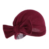 Max Toddler Warm Cap Hat Beanie Turban Head Wrap Caps for Kids Girl Wine Red