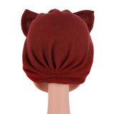 Max Toddler Warm Cap Hat Beanie Turban Head Wrap Caps for Kids Girl Wine Red