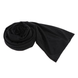 Womens Cotton Crinkle Scarve Hijab Shawl Muslim Long Wrap Scarf Black