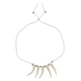 Max Indian Style Ivory Skeleton Necklace Chain Choker Cosplay Wedding Jewelry