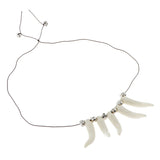 Max Indian Style Ivory Skeleton Necklace Chain Choker Cosplay Wedding Jewelry