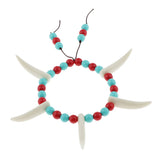 Max Ivory Round Colorful Beads Stretchy Bracelet Retro Indian Style Bracelet