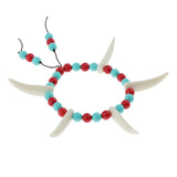 Max Ivory Round Colorful Beads Stretchy Bracelet Retro Indian Style Bracelet