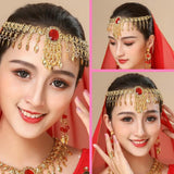 Max Women Belly Dance Accessories - Earrings/Necklace/Head Chain Necklace
