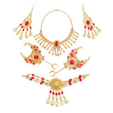 Belly Dance Jewelry Set - Earrings Necklace Head Chain Bracelet Hook Earring