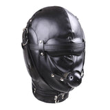 Maxbell Black Sexy Mask Hoods Mouth Plug Headgear Roleplay Couple Slave Games Toys