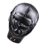 Maxbell Black Sexy Mask Hoods Mouth Plug Headgear Roleplay Couple Slave Games Toys